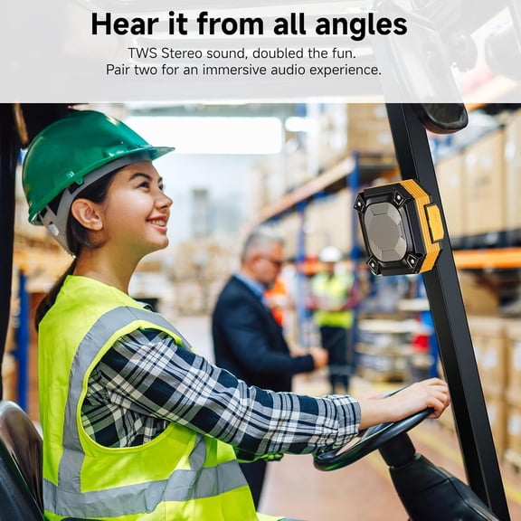 IYFFDFE-Magnetic Bluetooth Jobsite Speaker, Portable Wireless Speakers with Hook, Hands-Free Calls, 45H Battery Stereo Sound TWS for Golf Accessories Golf Gifts, Camping, Outdoor, Construction