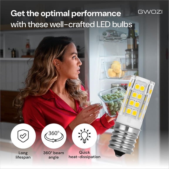 IYFFDFE-Microwave Light Bulbs Under Hood - Refrigerator/Stove Hood/Oven Light Bulb Replacement - E17 LED 5W Bulb Microwave Oven Light, Neutral, 2 Pcs