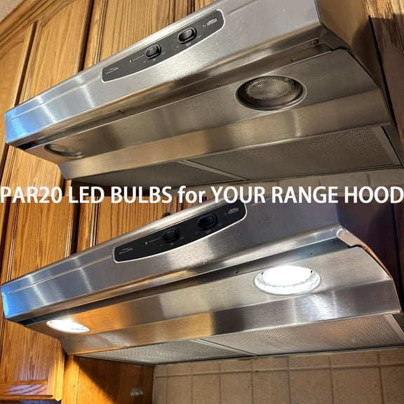 IYFFDFE-PAR20 LED Range Hood Light Bulbs Under Hood, 60W Incandescent Stove Light Bulbs Replacement, 7W LED Appliance Bulbs Stove Hood, E26 Dimmable 3000K 595LM (Pack of 2)