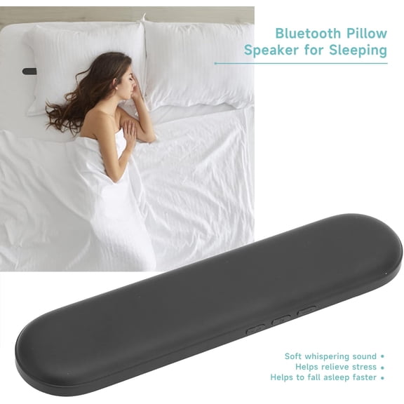 IYFFDFE-Pillow Speakers Bluetooth, Pillow Speakers, Bluetooth 5.3 Portable Bone Conduction Speaker with Timer Off Function, Mini Pillow Speaker for Adults (Black)