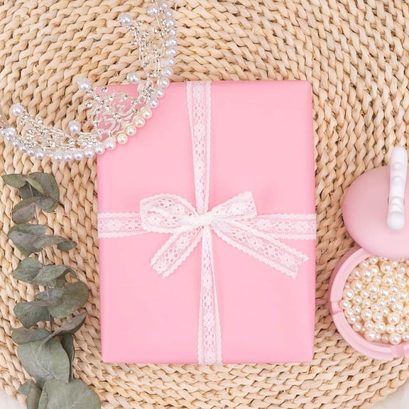 IYFFDFE-Pink Wrapping Paper Solid Color for Wedding, Birthday, Shower, Congrats, and Holiday - 30 inches x 32.8 feet