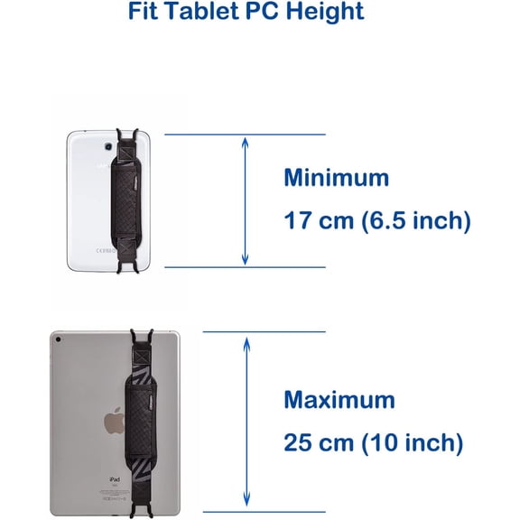 IYFFDFE-Tablet Security Hand Strap Holder, Compatible with i Pad (i Pad Mi ni & 5 & 6 / Air 4 / Air 5 / Pro 9.7Inch) - Tablets - Nexus 7 / Nexus 10 and More (Black)