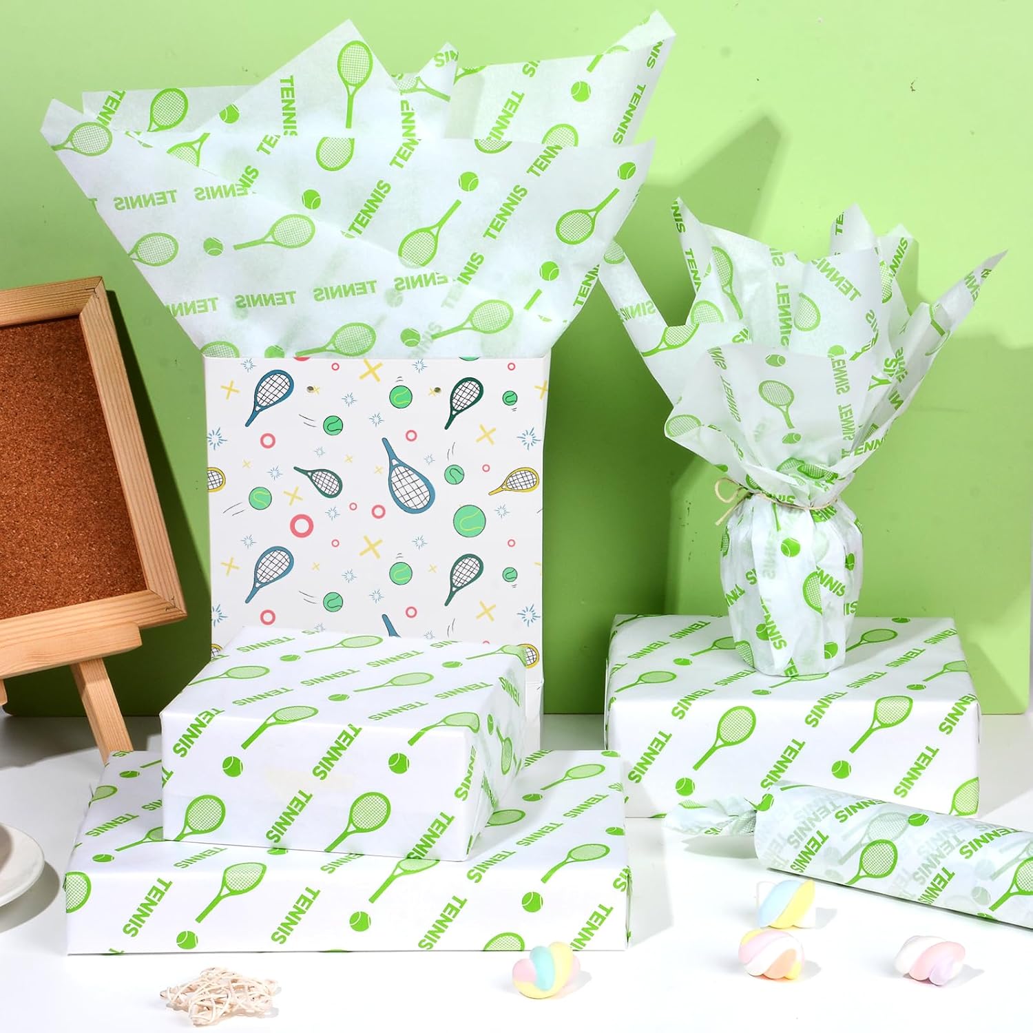 IYFFDFE-Tennis Tissue Paper 100 Sheets Sports Wrapping Paper Gift ...