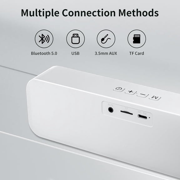 IYFFDFE-USB Computer Speakers,Pc Speakers for Desktop,Stereo Sound & Rich Bass,with 3.5mm Aux-in,Bluetooth,TF Card Port,USB Powered Speakers for Desktop Monitor,for Web Conferences,Offices,Teacher,Mu