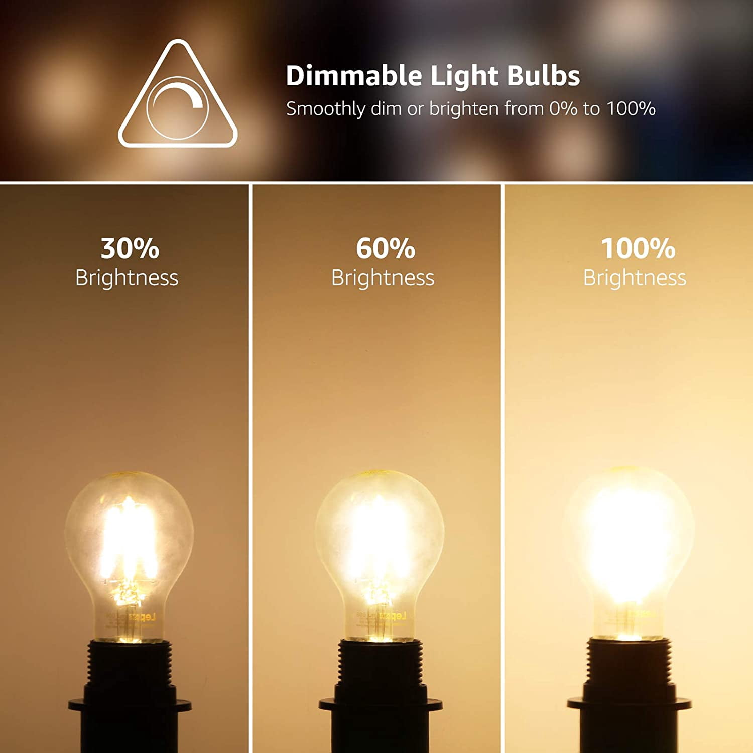 IYFFDFE-Vintage LED Bulbs, Dimmable Filament Bulb, 8W 800LM, 60W ...