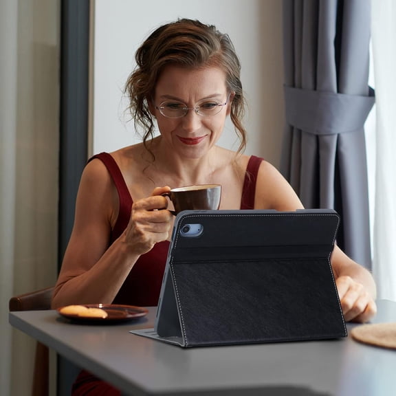 IYFFDFE-for iPad Air 11 inch M3 / M2 Case (2025 & 2024), 10.9 Inch iPad Case 5th/4th Generation Air 2022 & 2020 with Pocket & Magnetic Clouser, Auto Wake/Sleep Stand Cover, Black