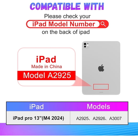 IYFFDFE-for iPad Pro 13 Inch Case 2024 - Women Girls Cute Folio Smart Cover with Pencil Holder Sun Moon Star Black Girly Pretty Unique for iPad Pro M4 13 Inch Cases A2925 A2926 A3007