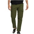 thumbnail image 1 of IYTR Baggy Sweatpants Men Zipper Button with Pocket Cargo Pants Fashion Comfy Casual Hiking Sweatpants Baggy Pants Solid Color Trousers (Army Green,L), 1 of 7