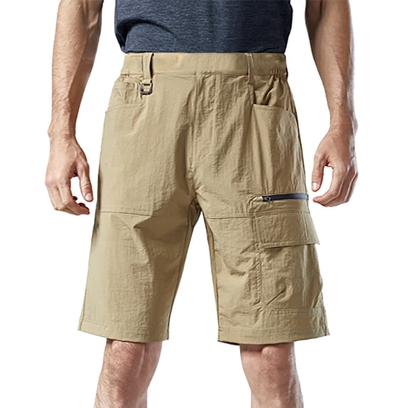 IYTR Cargo Shorts for Men Multi-pocket Quick-drying Shorts Stretch Hiking Pants Hiking Shorts Casual Outdoor Sweatpants Solid Color Athletic Shorts Summer Shorts (Khaki,XL)
