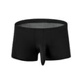 thumbnail image 1 of IYTR Comfy Separation Scrotum Physiological Underpants Mid Waist Briefs Solid Color Briefs Mens Boxer Briefs Black L, 1 of 1