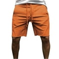 thumbnail image 1 of IYTR Gym Shorts Men Casual Shorts Elastic Waist Drawstring Sports Shorts with Pockets Lightweight Summer Solid Color Shorts Yellow XXXL, 1 of 6