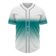 thumbnail image 1 of IYTR Men Gradient Baseball Shirts Short Sleeve Button Down Tee Tops Loose Fit Streetwear T Shirt Sporty Outfit (Green,XXL), 1 of 4