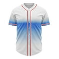thumbnail image 1 of IYTR Men Gradient Baseball Shirts Short Sleeve Button Down Tee Tops Loose Fit Streetwear T Shirt Sporty Outfit (Sky Blue,M), 1 of 5