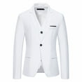 thumbnail image 1 of IYTR Men'S Lapel Fake Two-Piece Wedding Slim Suit Button Opening And Closing Pocket Suit Jacket White L, 1 of 6