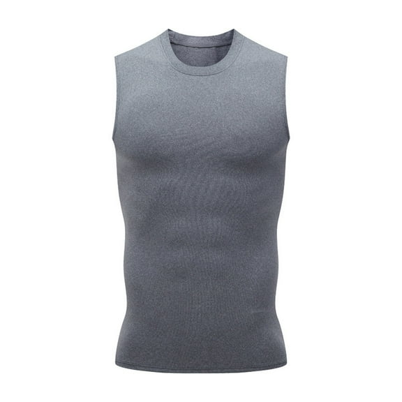 IYTR Men Shirts Casual Sleeveless Lightweight Tshirts Crew Neck Fitness Sports Tops Comfortable Casual Vintage T Shirts Solid Color Tee Shirt Blouses (Gray,S)