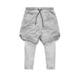 thumbnail image 1 of IYTR Men's 2 in 1 Running Shorts Compression Tights Workout Gym Fitness Sports Pants with Phone Pocket Silver L, 1 of 5