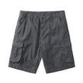 thumbnail image 1 of IYTR Men's Cargo Shorts Solid Color Multi-Pocket Bermuda Straight Fit Shorts Summer Beachwear Dark Gray XL, 1 of 6