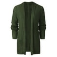 thumbnail image 1 of IYTR Men's Long Sleeve Solid Color Open Front Ribbed Knitted Cardigan Sweater with Pockets, 1 of 6