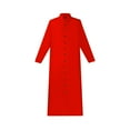 thumbnail image 1 of IYTR Men's Clergy Cassock Long Black Priest Robe Pastor Preacher Minister Clergyman Vestments Red S, 1 of 4
