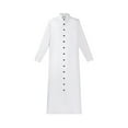 thumbnail image 1 of IYTR Men's Clergy Cassock Long Black Priest Robe Pastor Preacher Minister Clergyman Vestments White S, 1 of 4