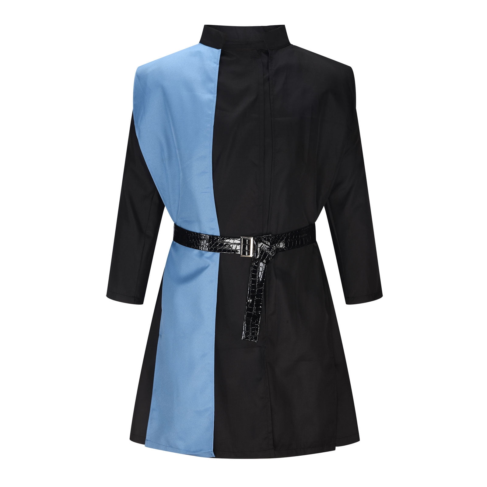 IYTR Men's Color Block Long Sleeve Lapel Shirt Dress with Belt Office Workwear  Dresses Tunic Dress - Walmart.com