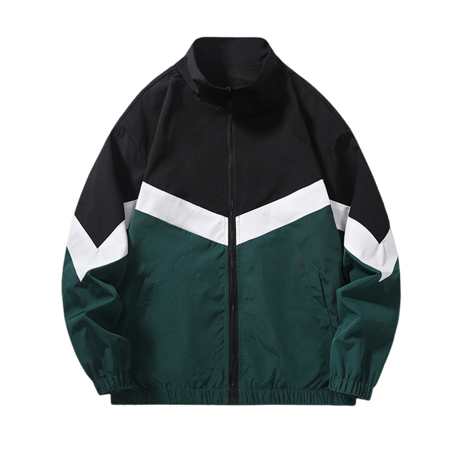 IYTR Men's Colorblock Windbreaker Jacket Lightweight Full Zip