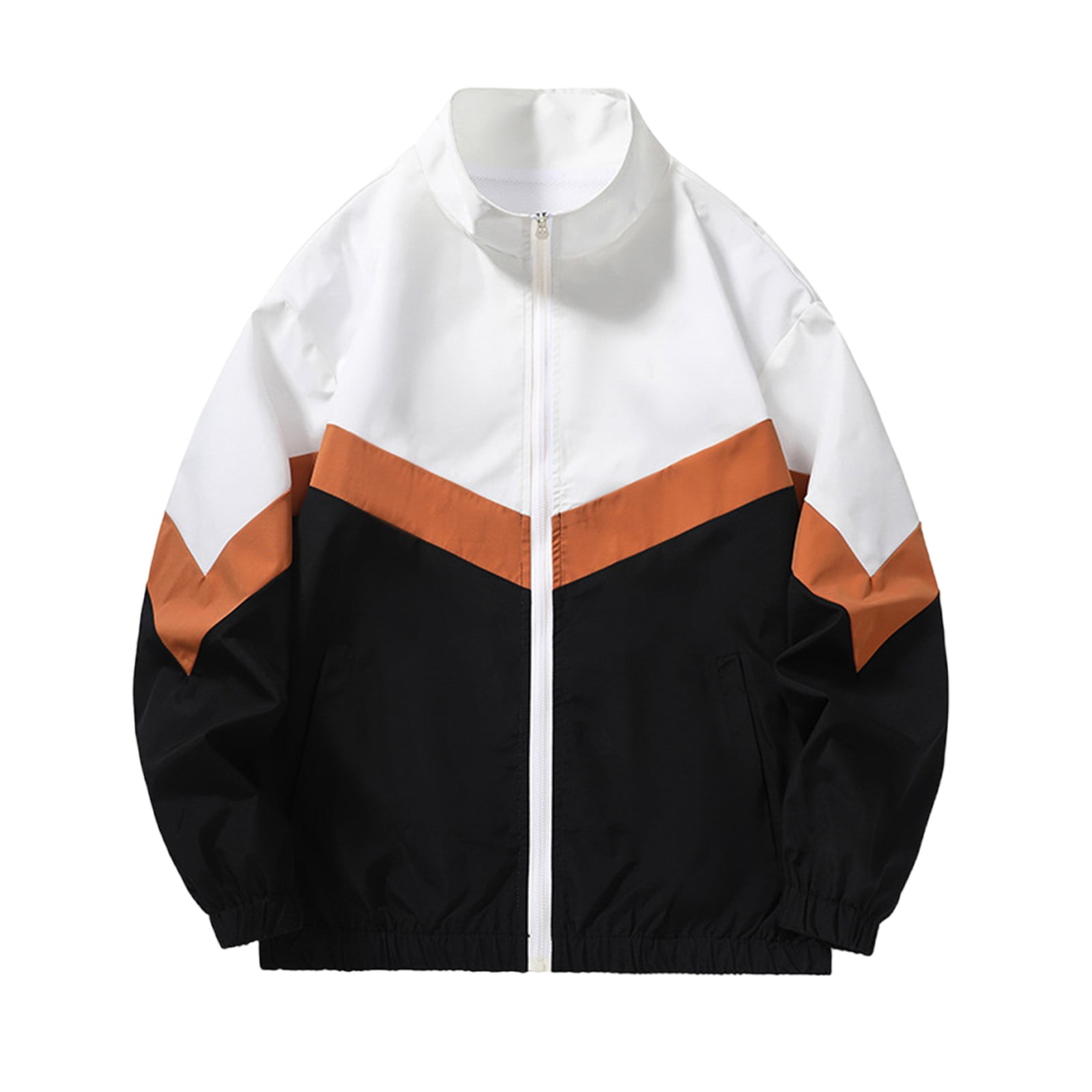 IYTR Men's Colorblock Windbreaker Jacket Lightweight Full