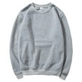 thumbnail image 1 of IYTR Men's Crewneck Sweatshirt Solid Color Long Sleeve Pullover Sweatshirt Casual Sport Sweatshirts Gray M, 1 of 7