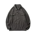 thumbnail image 1 of IYTR Men's Denim Jacket Loose Fit Trucker Jean Coat Vintage Washed Button Down Long Sleeve Basic Outerwear Streetwear with Two Front Pockets, 1 of 1