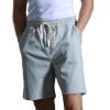 IYTR Men's Elastic Waist Drawstring Shorts Casual Solid Color Half Shorts Loose Sports Workout Shorts with Pocket Gray L