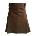 thumbnail image 1 of IYTR Men's Fashion Personality Design Kilt Black Gothic Vintage Retro Utility Work Wear Kilt Brown XXXXXL, 1 of 3