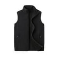 thumbnail image 1 of IYTR Men's Fleece Waistcoat Warm Zipper Outdoor Winter Waistcoat Lightweight Soft Comfortable Outdoor Waistcoat with Po Black XXXXL, 1 of 3