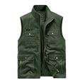 thumbnail image 1 of IYTR Men's Lightweight Stand Collar Multi-Pocket Zip-Up Utility Vest Photographer Fishing Travel Waistcoat, 1 of 1