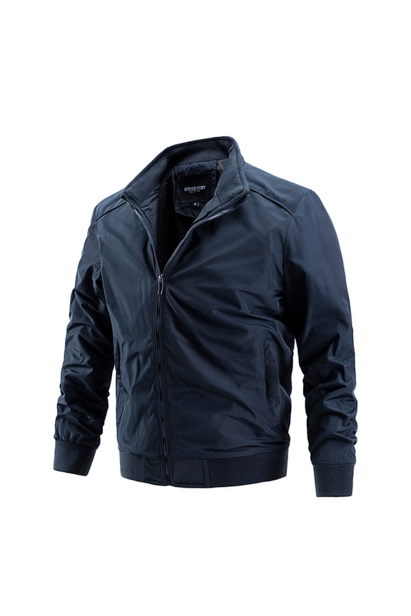 Men's Military Jackets Spring Autumn Coats Male Stand Collar Zipper Pockets Slim Fit Windbreaker Outwear