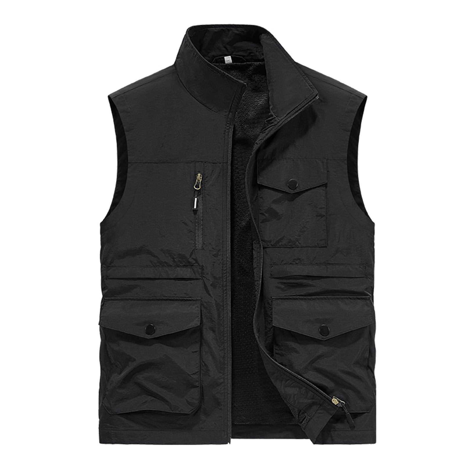 IYTR Men's Multi Pocket Utility Waistcoat Outdoor Sleeveless