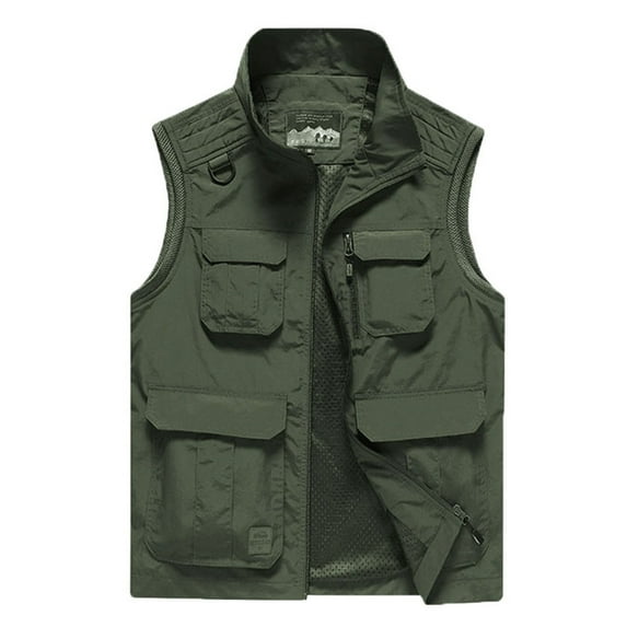 IYTR Men's Outdoor Sports Vest Lightweight Breathable Fishing Hiking Travel Vest Quick Dry with Multi Pockets Utility Vest Photographer Waistcoat
