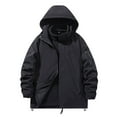 thumbnail image 1 of IYTR Men's Outdoor Three In One Warm Coats Detachable Waterproof And Windproof Jacket Outdoor Coat (Black,S), 1 of 9