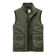 thumbnail image 1 of IYTR Men's Outdoor Waistcoat Lightweight Multi-Pocket Breathable Sleeveless Jacket Fishing Hiking Camping Workwear Army Green M, 1 of 4