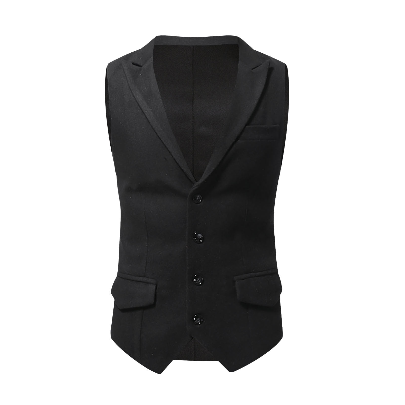 IYTR Men's Single-breasted Vest Jacket Sleeveless Jacket