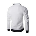 thumbnail image 1 of IYTR Men's Slim Fit Jacket Quilted Padded Zipper Pockets Baseball Collar Long Sleeve Lightweight Coats Outwear White L, 1 of 1