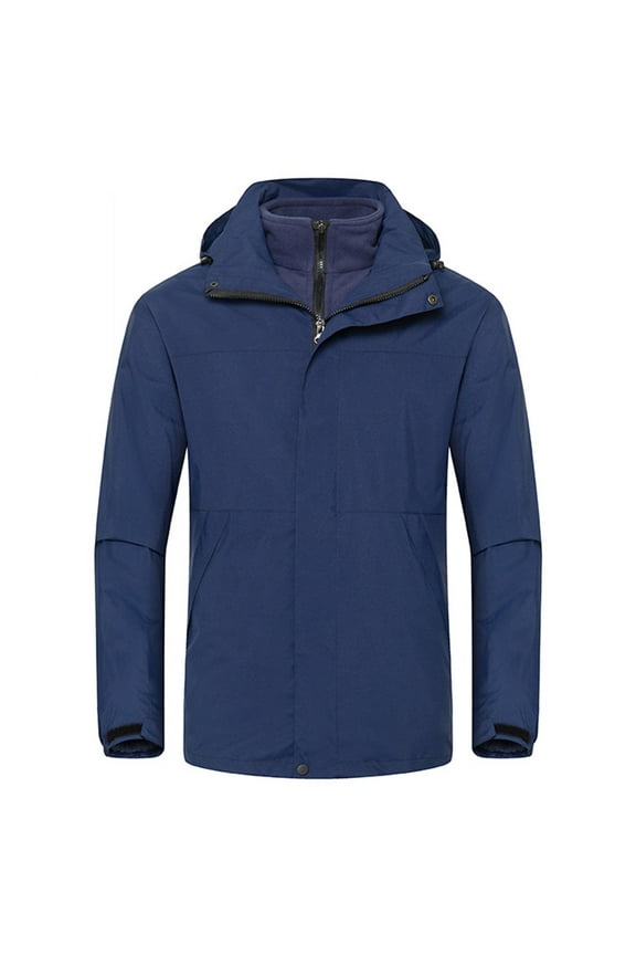 Men's Softshell 3 in 1 Winter Jacket Windproof Waterproof Fleece Liner Outdoor Coat Thermal Warm Tactical Jacket Detachable Hooded Hiking Camping Ski Snowboard Hunting Jackets