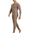 thumbnail image 1 of IYTR Men's Solid Color Thermal Underwear Set Soft Long Johns Base Layer Cold Weather Warm Suits Winter Sets Beige XXXL, 1 of 5