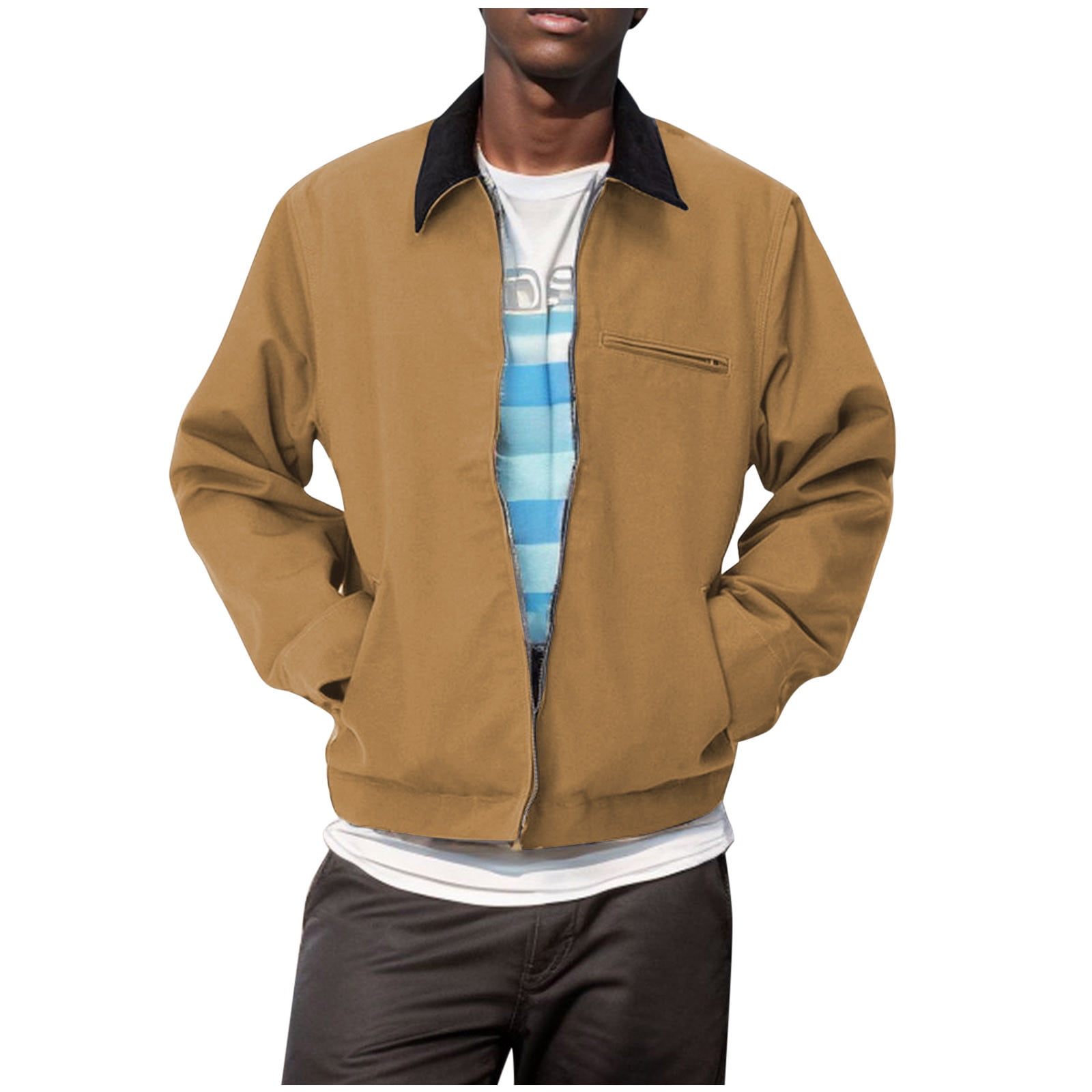 店内商品がすべてレジにて半額!! IYTR Long Up Zip Full Jacket Workwear Color Solid Men's WorkUtility&SafetyClothing