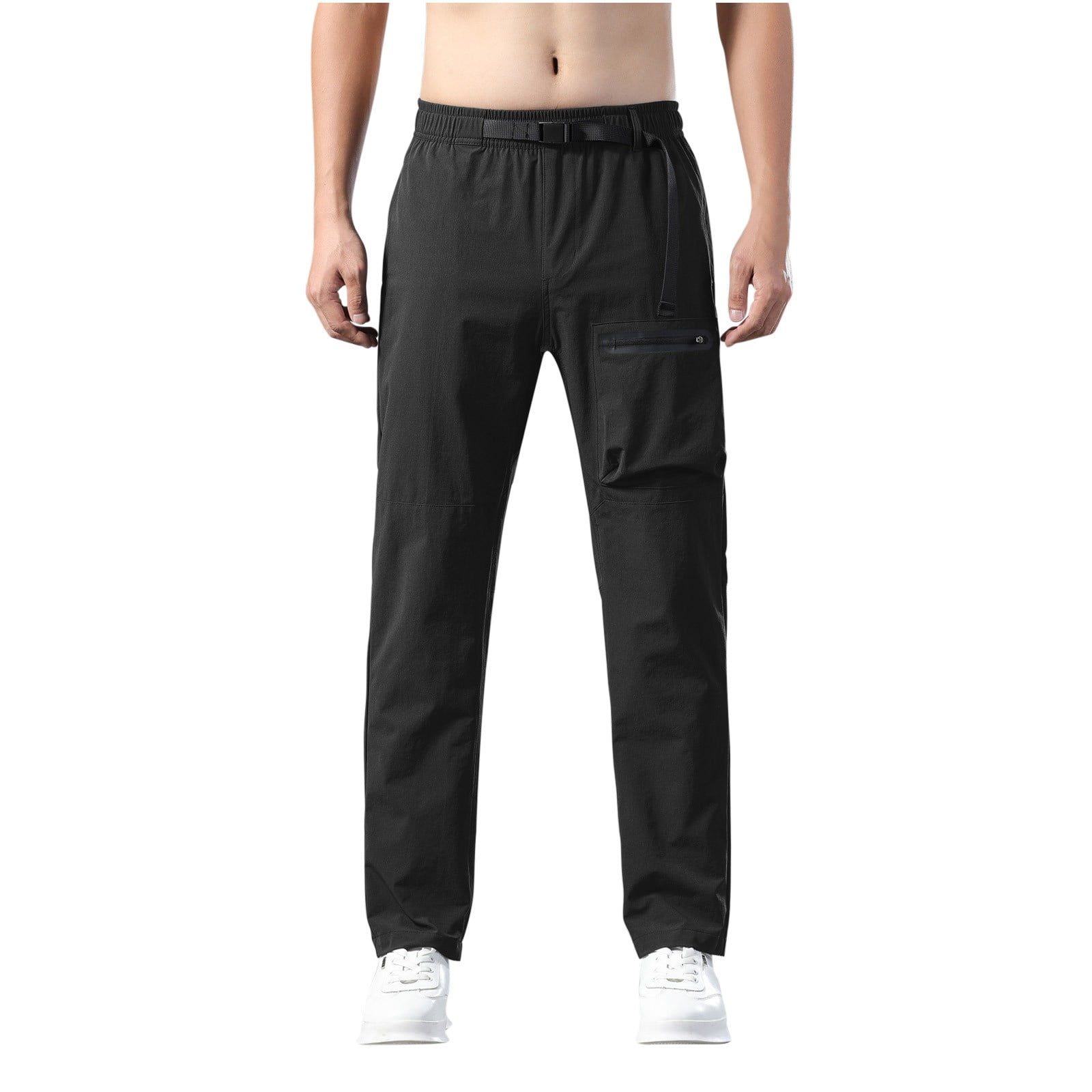 IYTR Men's Sport Pants Elastic Waist Straight Leg Pants Leisure Workout
