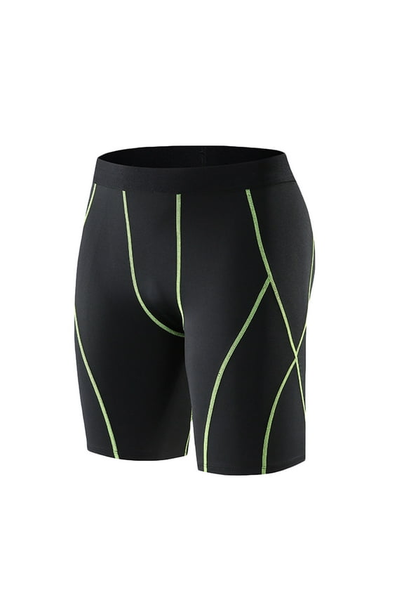 Men's Sports Running Tights Compression Baselayer Pants Workout Training Fitness Gym Shorts Tights Green XXL