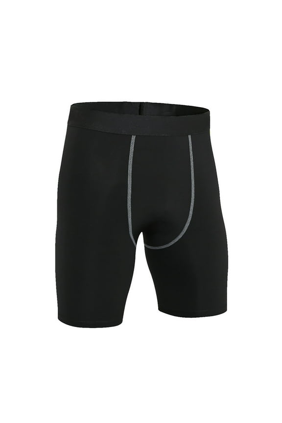 Men's Sports Shorts Compression Baselayer Tights Running Workout Training Fitness Gym Shorts Pants Black grey M