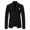thumbnail image 1 of IYTR Men's Suit Jacket Stylish Slim Fit Blazer Suit Jacket Business Wedding Party Tuxedo Coat Black M, 1 of 1