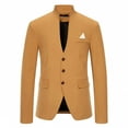 thumbnail image 1 of IYTR Men's Suit Jacket Stylish Slim Fit Blazer Suit Jacket Business Wedding Party Tuxedo Coat Khaki XXXL, 1 of 2