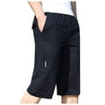 thumbnail image 1 of IYTR Men's Summer Cargo Shorts Solid Color Multi-Pocket Bermuda Shorts Straight Short Pants with Zipper Pockets Navy XXXXXXL, 1 of 5
