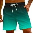 thumbnail image 1 of IYTR Men's Summer Gradient Color Swim Trunks Quick Dry Beach Shorts with Pockets Bathing Suits Drawstring Shorts Mint Green L, 1 of 7